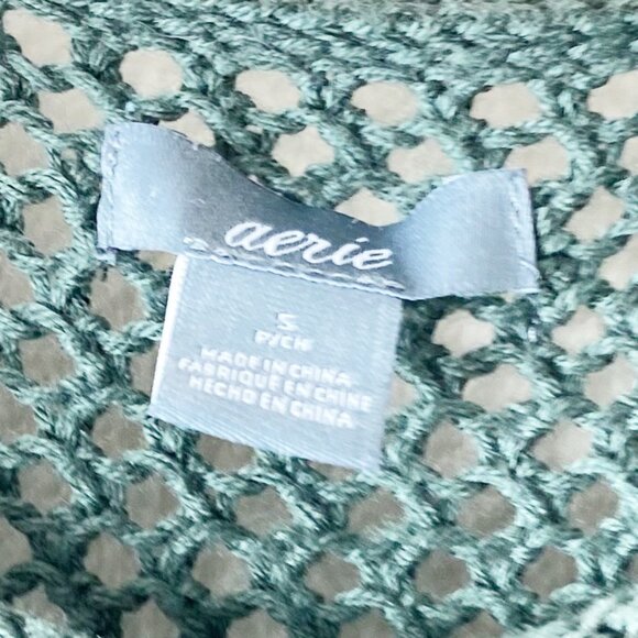 Aerie Green Crochet Tank Top Size Small - Picture 5 of 9